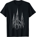 Gothic Church Cathedral Grunge Goth Dark Alt Aesthetic Art T-Shirt
