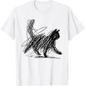 minimalist cat art classic t-shirt