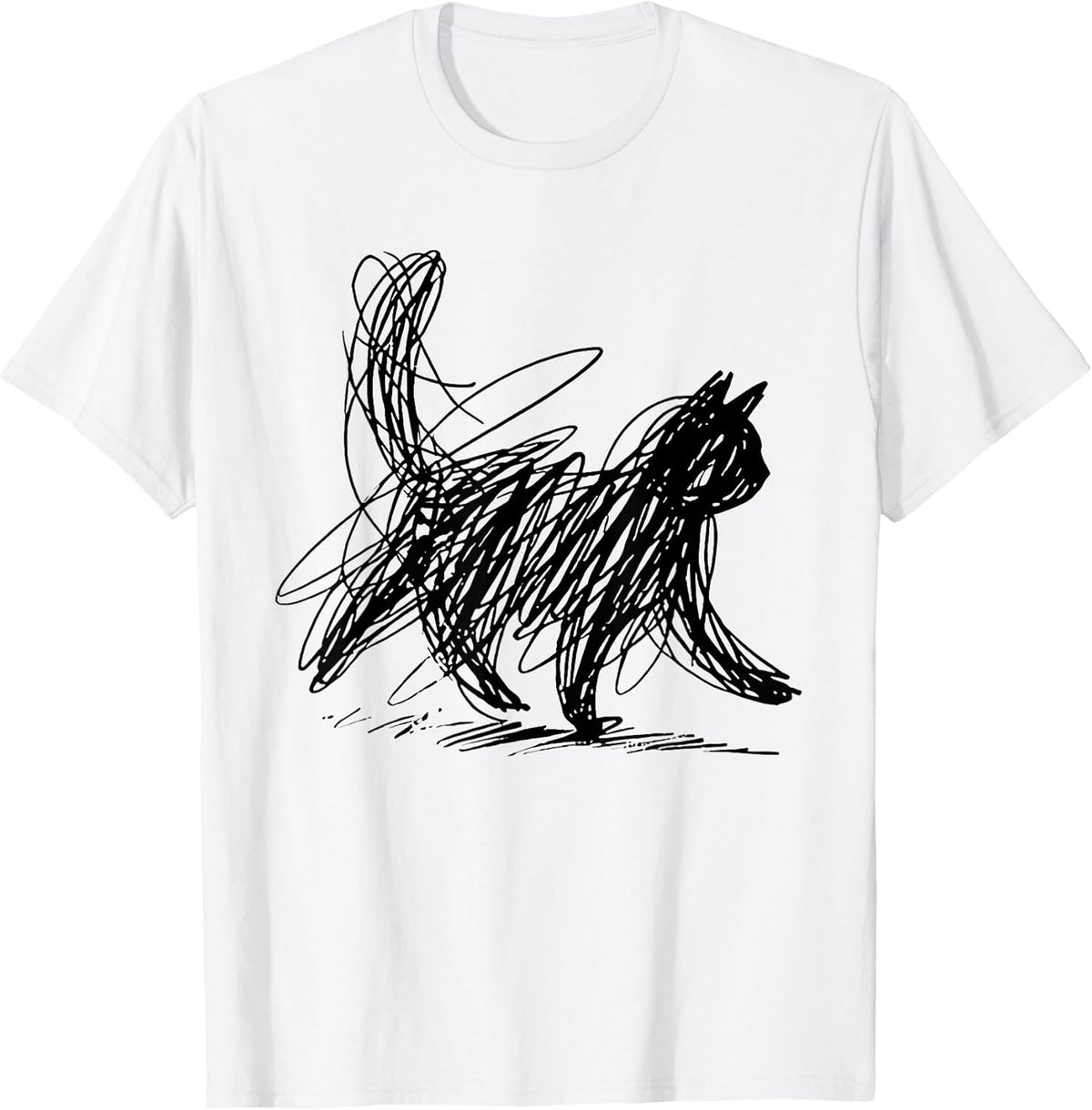 minimalist cat art classic t-shirt