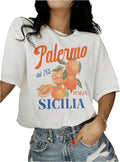 Women's Graphic Tees Crewneck Short Sleeve Vintage T Shirt Y2k Aesthetic Summer Tops
