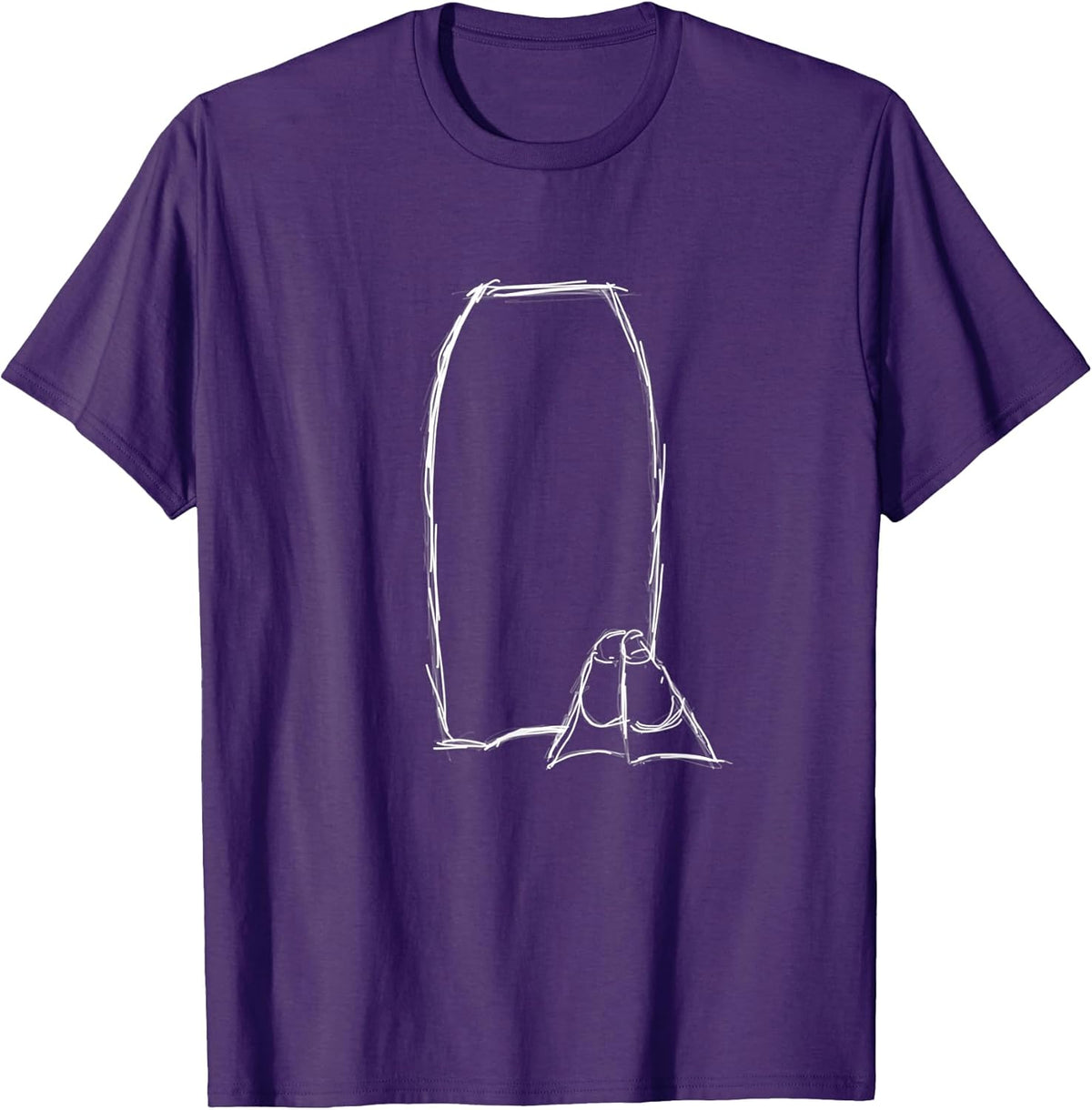 Sketchy Bodyboard and Flippers – Minimalist Boogie Board Art T-Shirt