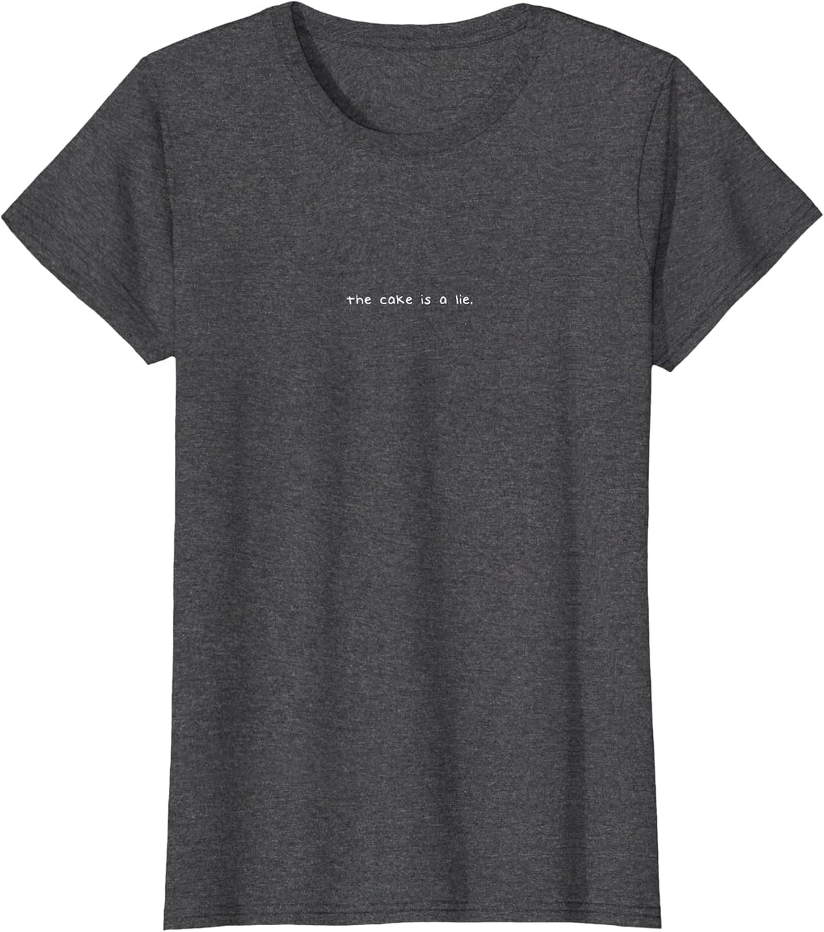 The Cake Is a Lie Minimalist Gaming Quote Design T-Shirt