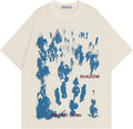 Oversized Graphic Tees Unisex Graffiti Print Shirts Inkjet Tee Top