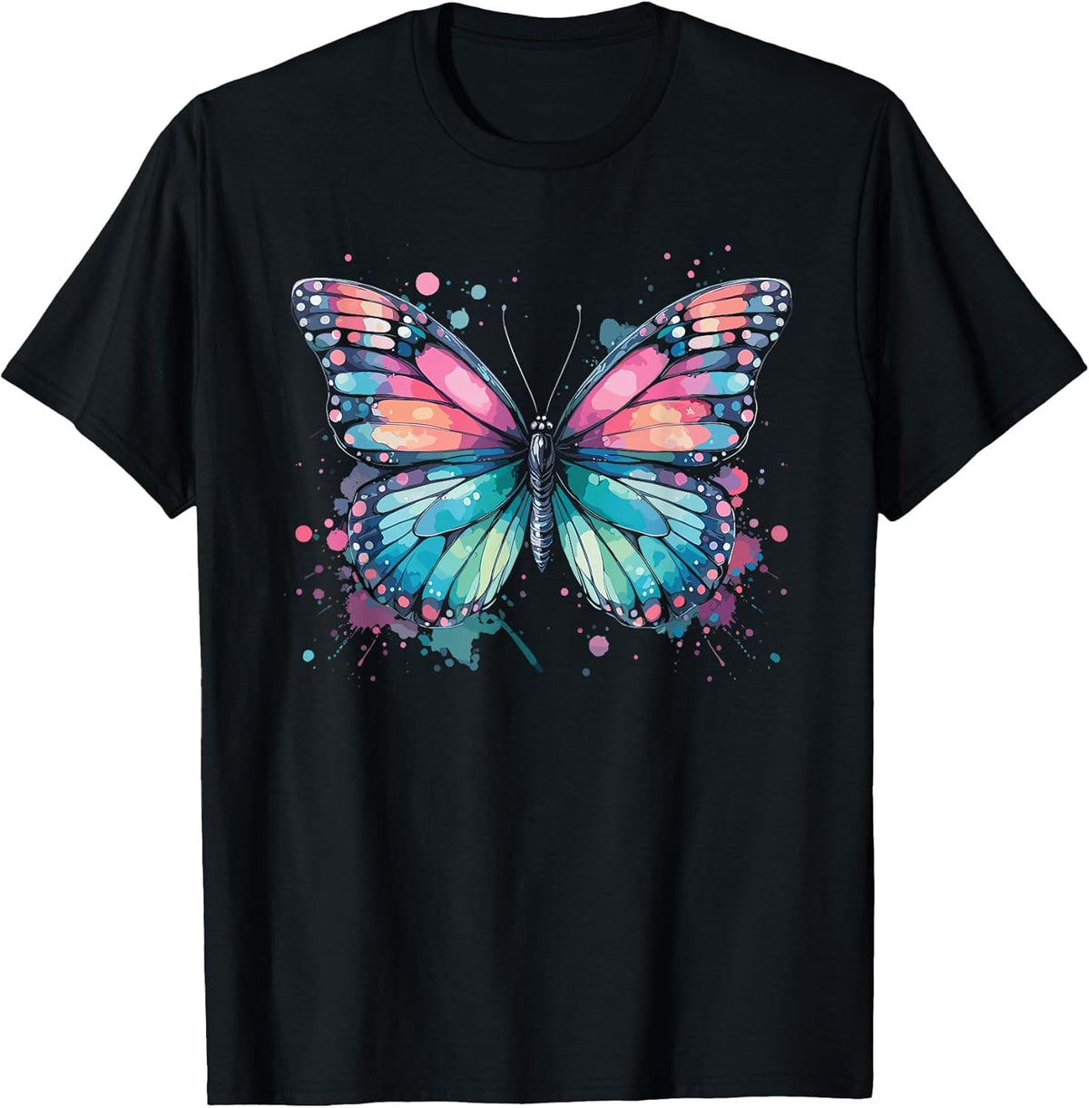 Butterfly Watercolor Design – Boho Aesthetic Art T-Shirt