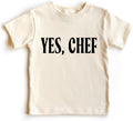Yes Chef Kids Tee 100% Cotton Toddler Chef Shirt Foodie Kids Clothes Minimalist Unisex Graphic T Sizes 2T-4T