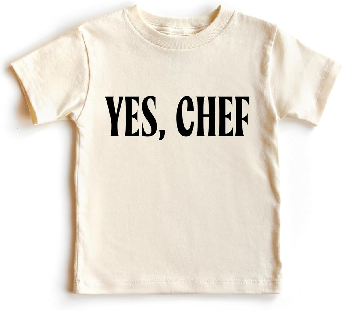 Yes Chef Kids Tee 100% Cotton Toddler Chef Shirt Foodie Kids Clothes Minimalist Unisex Graphic T Sizes 2T-4T