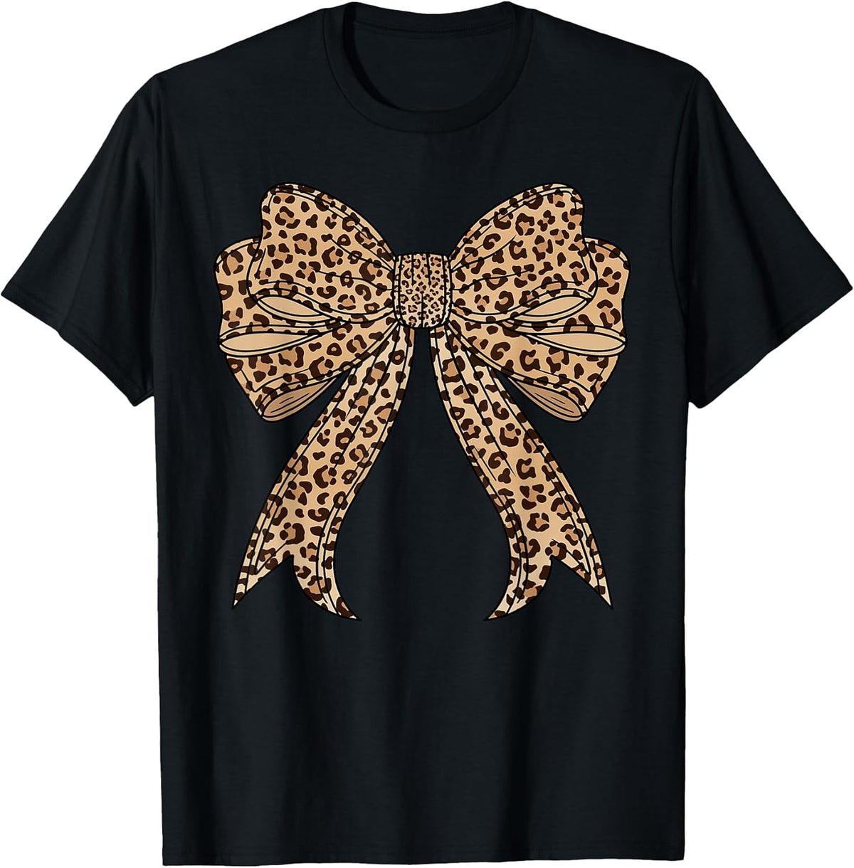 Coquette Bow Leopard for Women Girls Aesthetic Trendy Girly T-Shirt