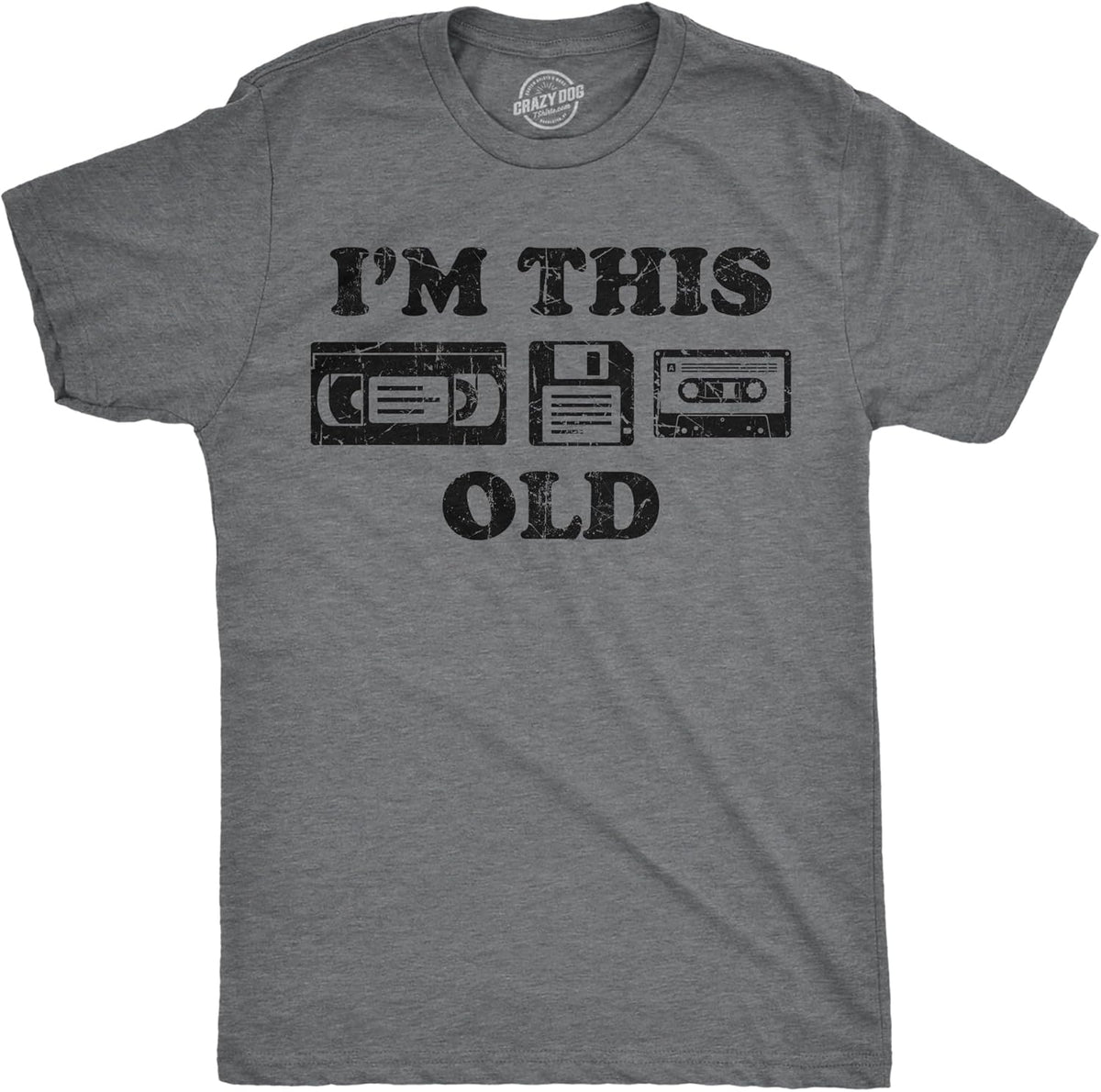 Mens Funny T Shirts I'm This Old - Oldometer 40, 50, or 60 and More Sarcastic Birthday Graphic Novelty Tees for Men