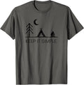 Camping T-Shirt - Minimalist Keep It Simple Outdoor Gift T-Shirt