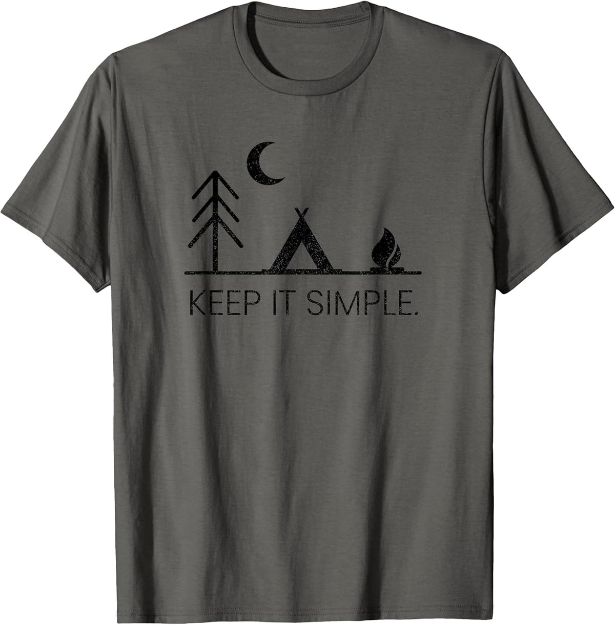 Camping T-Shirt - Minimalist Keep It Simple Outdoor Gift T-Shirt