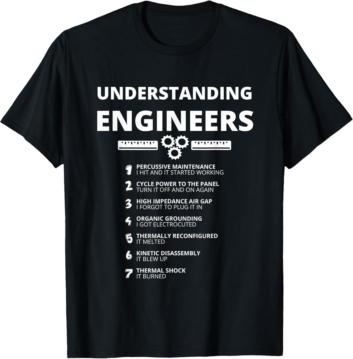 Understanding Engineers - Funny Sarcastic Engineering Gift T-Shirt Small