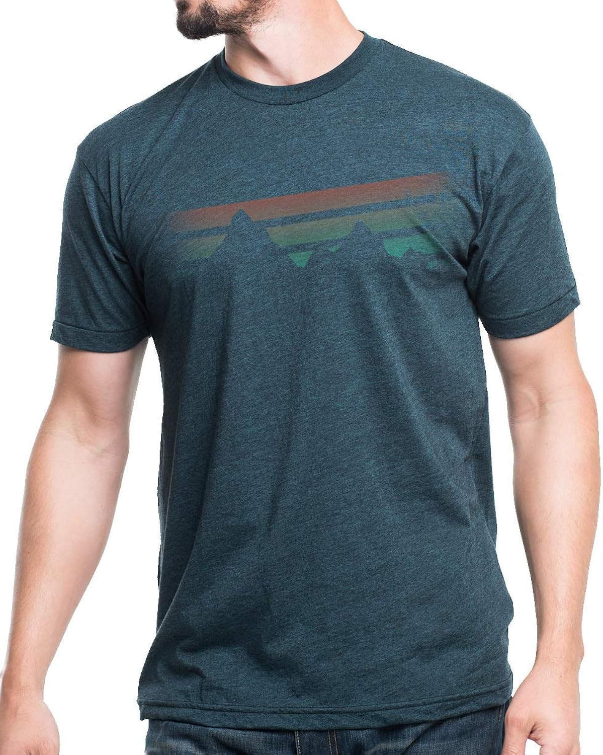 Nature T-Shirt – Screen Printed Mountain Graphic Tee for Men, Comfortable Outdoor Shirt