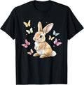 Cute Easter Bunny Rabbit Butterfly T-Shirt