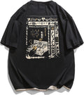 Mens 90s Vintage Oversized Shirts Unisex Harajuku T Shirt Print Graphic Tees Casual Summer Streetwear Top