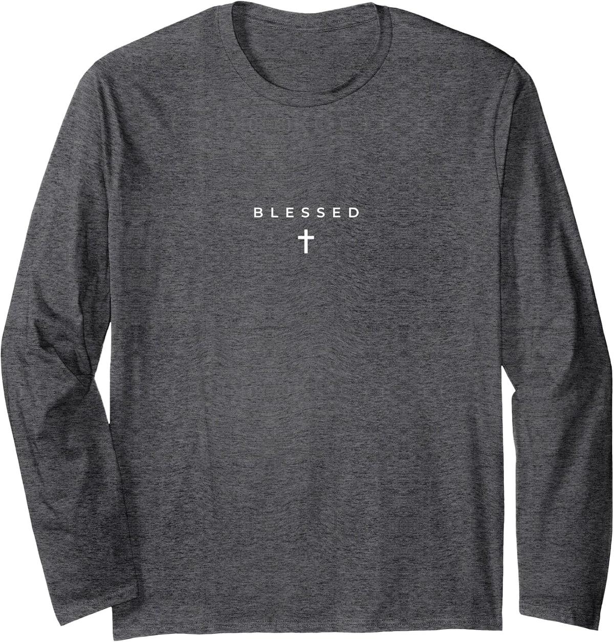 Blessed Cross Subtle Christian Minimalist Religious Faith Long Sleeve T-Shirt