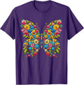 Butterfly With Flowers Aesthetic Butterfly T-Shirt
