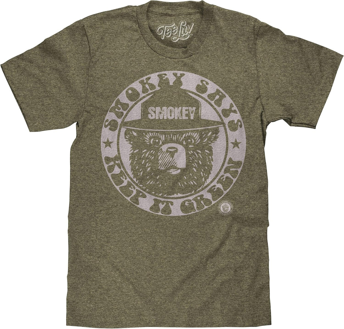 Men's Smokey Bear T-Shirt - Retro Smokey Says Keep It Green Mascot Shirt