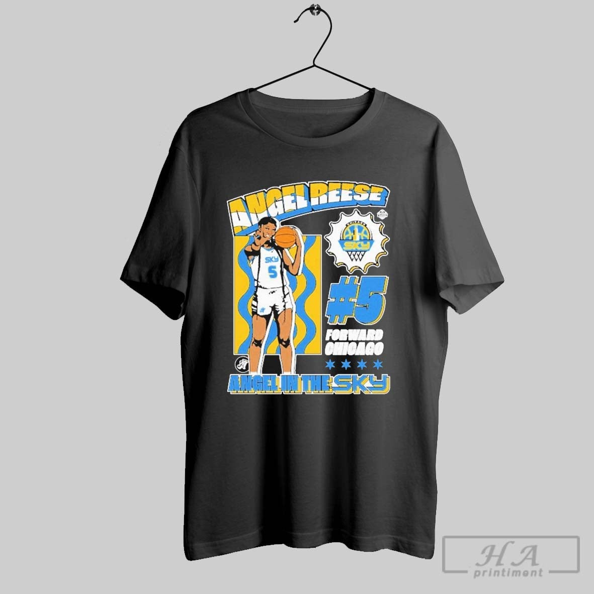 Angel Reese Chicago Sky Angel In The Sky Forward Chicago T Shirts