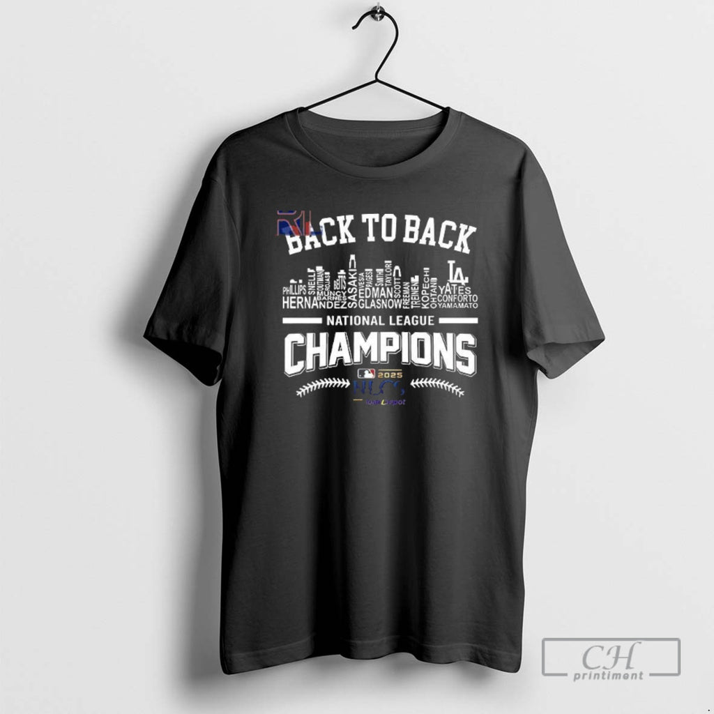 Classic Back To Back National League Champions 2025 Nlcs Los Angeles Dodgers Names Shirt Sweater
