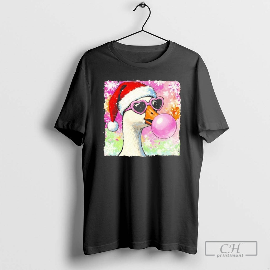 Classic Cool Silly Goose Santa Christmas Bubble Gum Shirt Sweater