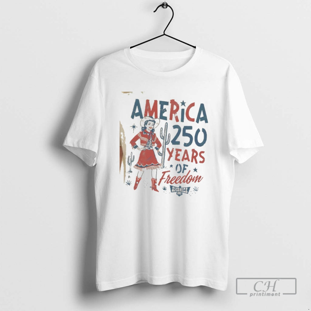 Classic Cowboy Girl America 250 Years Of Freedom Shirt Sweater