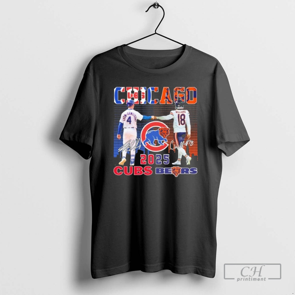 Classic Cubs Pete Crow Armstrong And Bears Caleb Williams 2025 Shirt Sweater