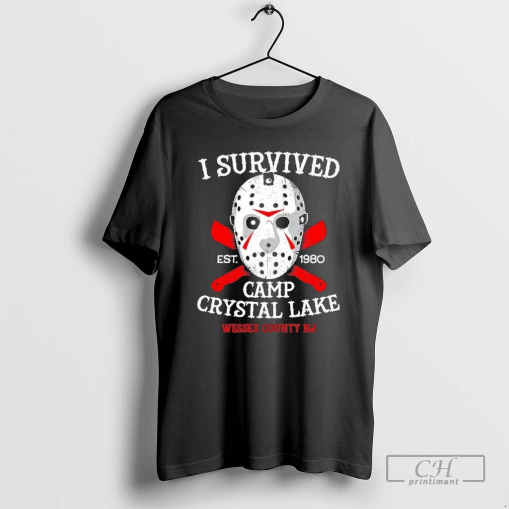 Classic Jason Voorhees I Survived Camp Crystal Lake Est 1980 Halloween Shirt Sweater
