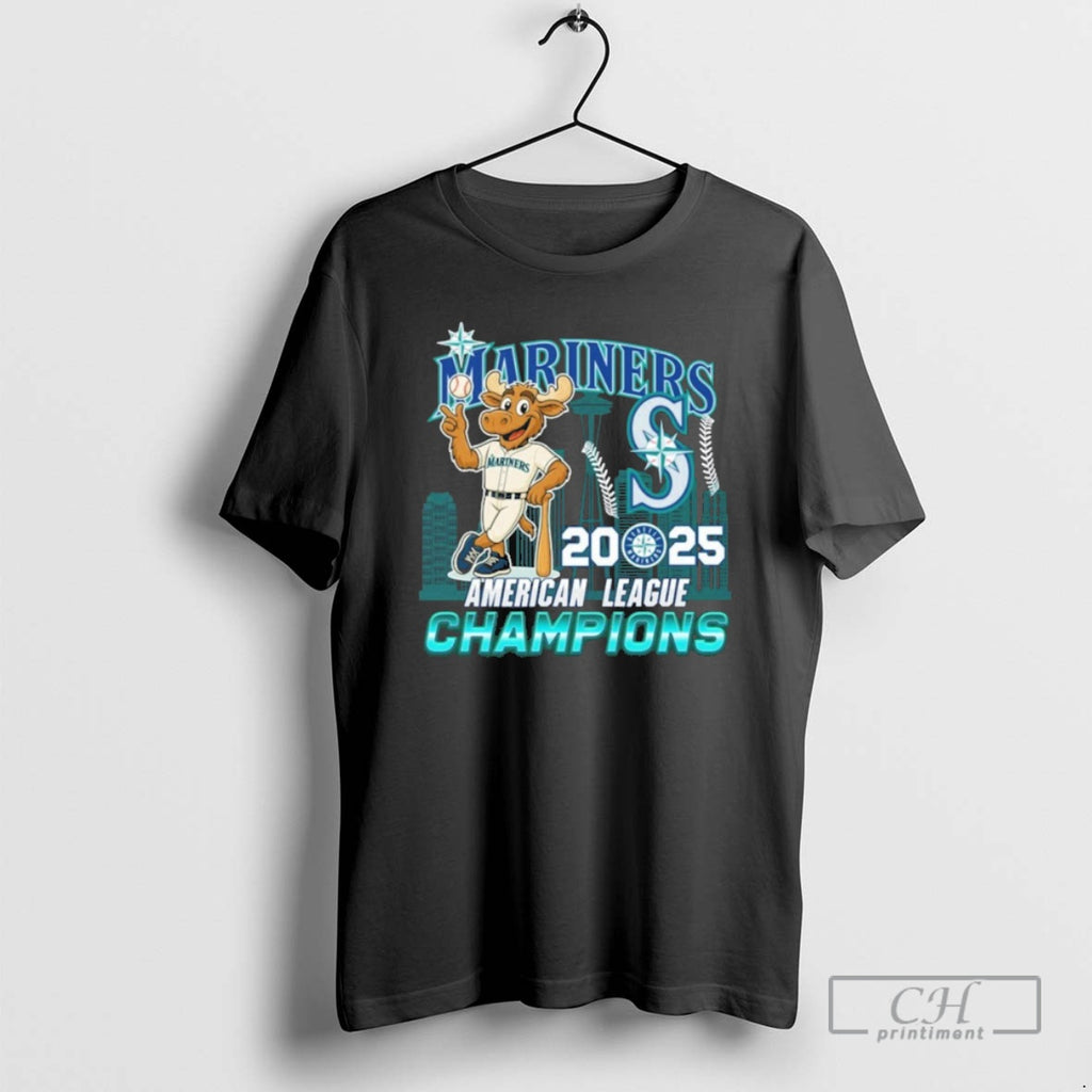 Classic Mariner Moose Seattle Mariners 2025 American League Champions Shirt Sweater