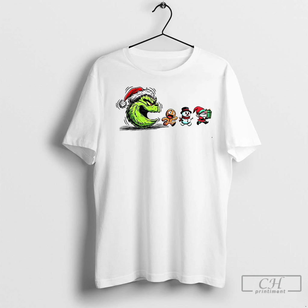 Classic Merry Greenmas Grinch Santa And Friends Pacman Christmas Game