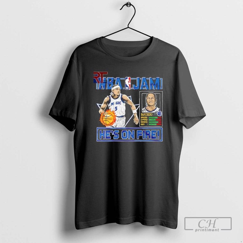 Classic Nba Jam Magic Paolo Banchero Hes On Fire Shirt Sweater