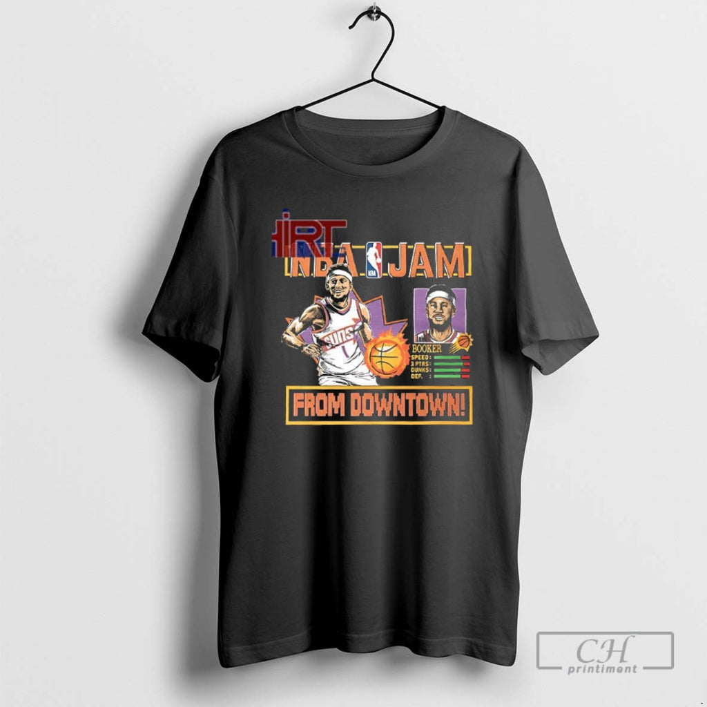 Classic Nba Jam Suns Devin Booker From Downtown Shirt Sweater