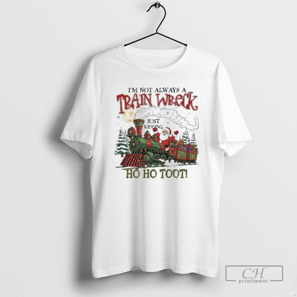 Classic Not Always A Train Wreck Christmas Santa Shirt Sweater