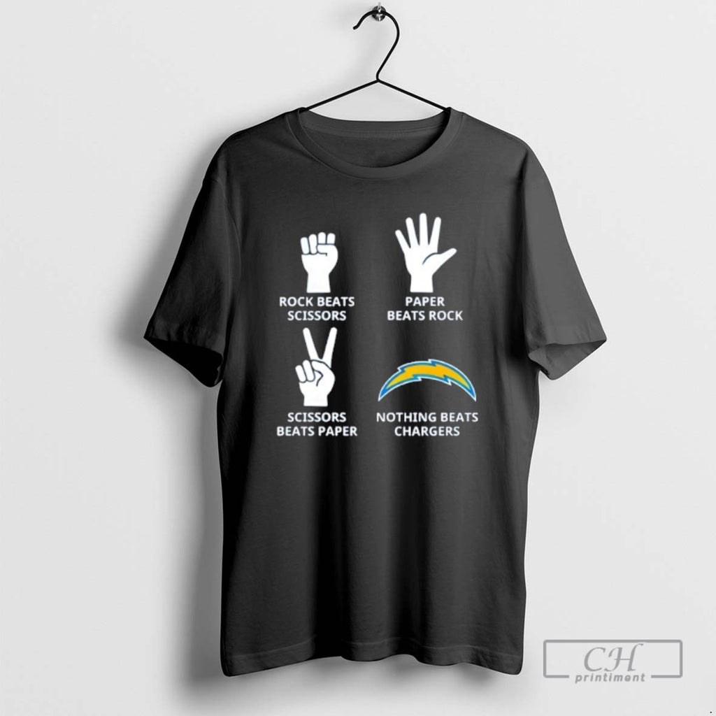 Classic Nothing Beats Los Angeles Chargers Rock Beats Scissors Paper Beats Rock Shirt Sweater