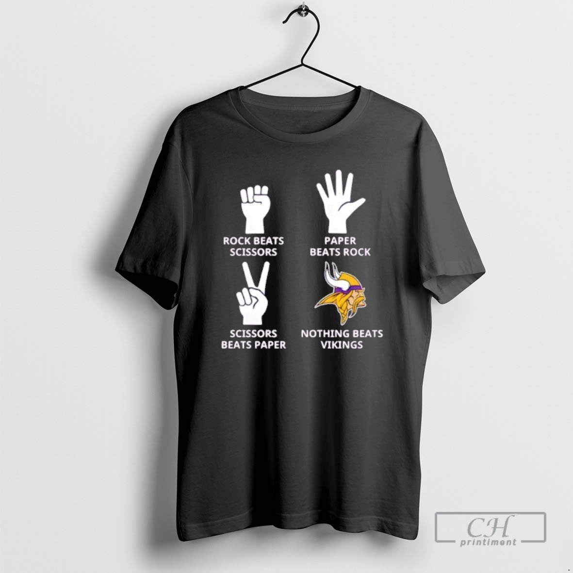 Classic Nothing Beats Minnesota Vikings Rock Beats Scissors Paper Beats Rock Shirt Sweater