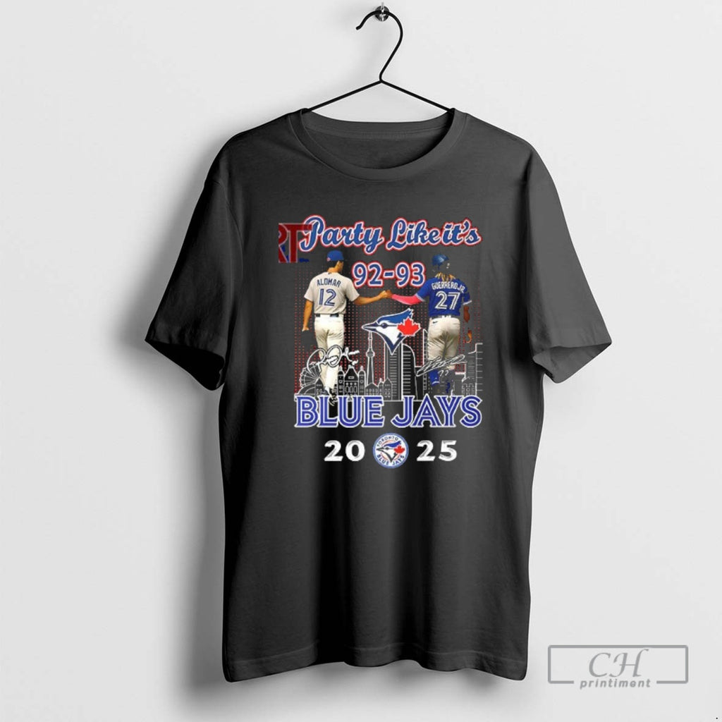 Classic Party Like Its 92 93 Blue Jays 2025 Alomar And Guerrero Jr Shirt Sweater