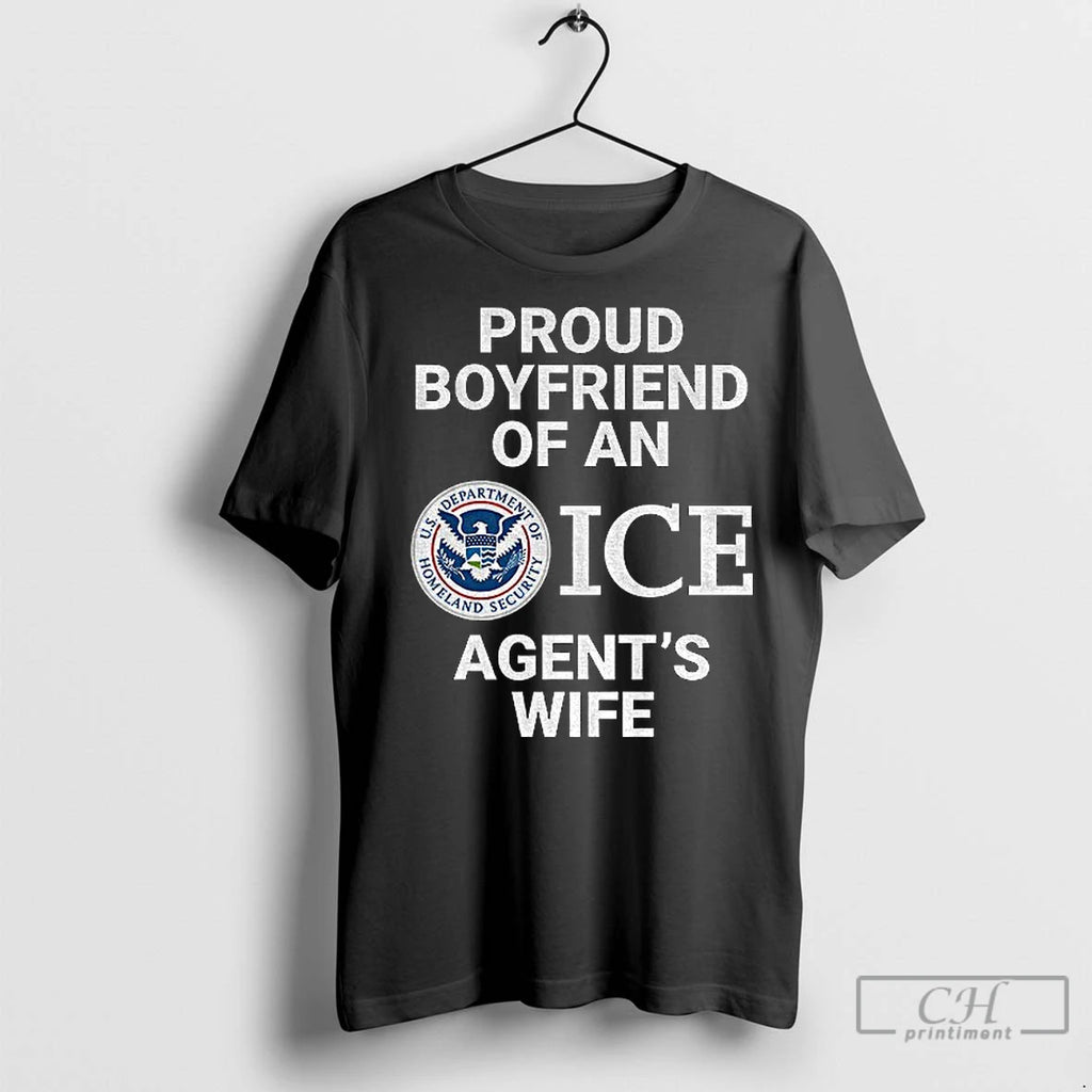 Classic Proud Boyfriend Of An Ice Agents Wife Logo