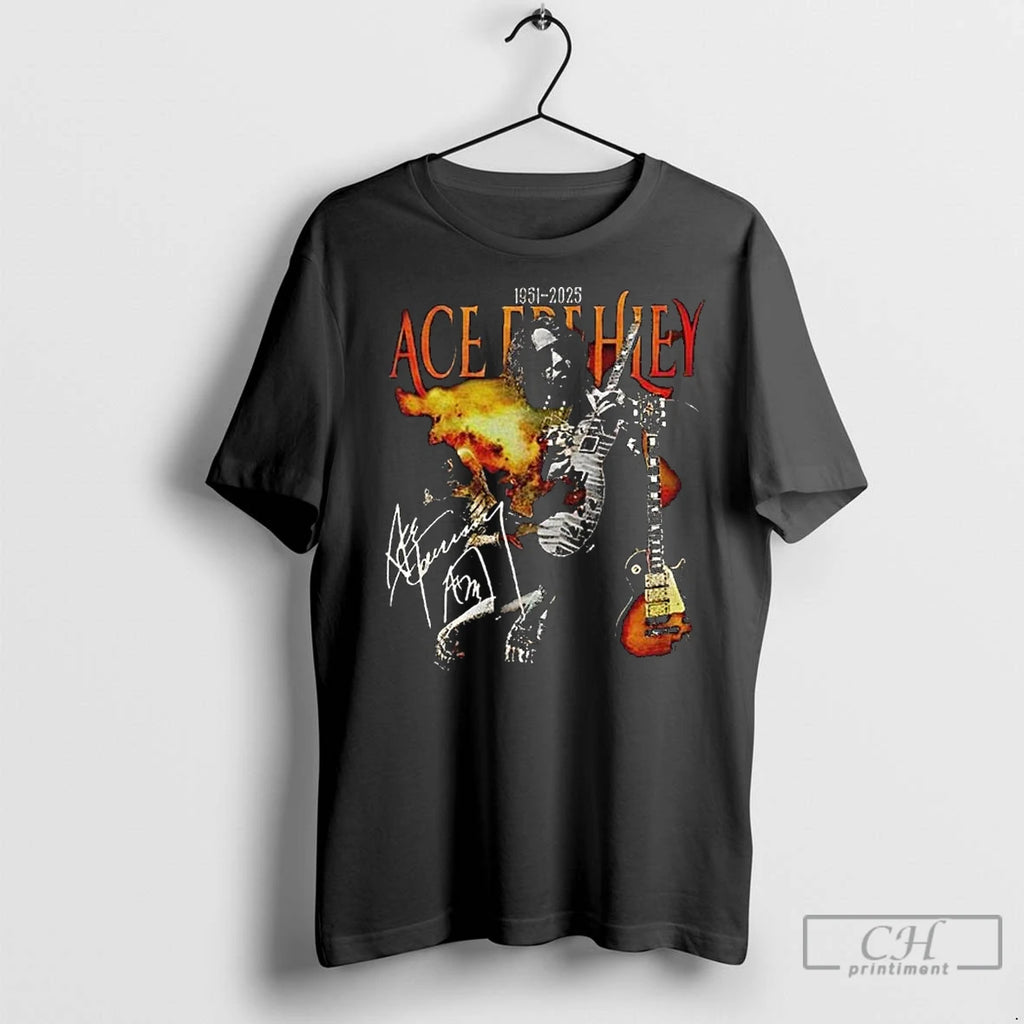 Classic Rest In Peace Ace Frehley The Spaceman 1951 2025 Signature Long Sleve