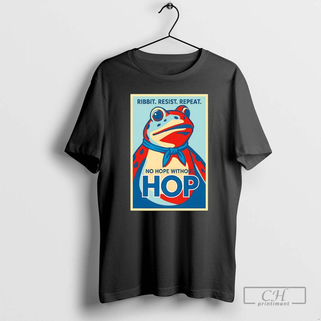 Classic Ribbit Resist Repeat No Hope Without Hop Shirt Sweater