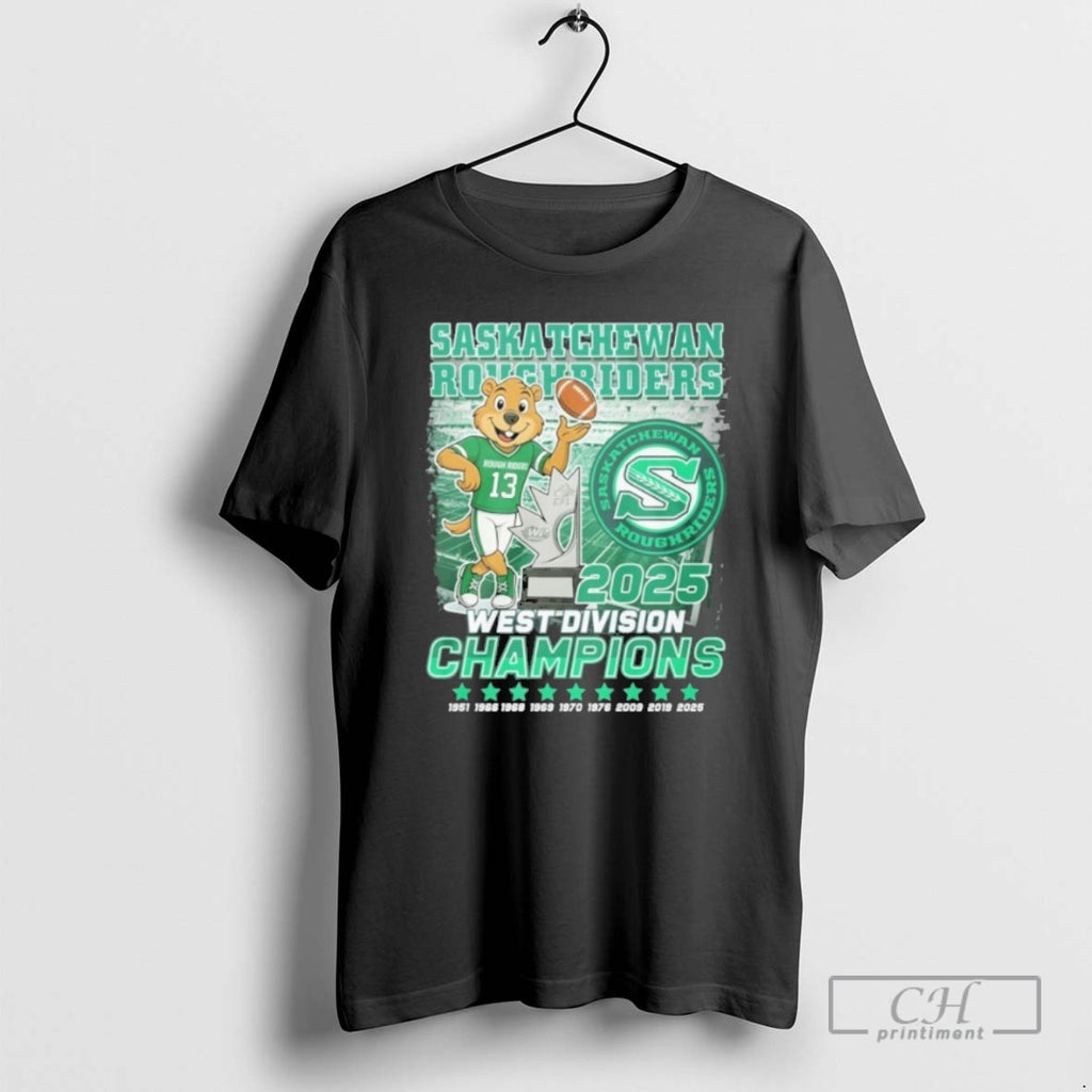 Classic Saskatchewan Roughriders 2025 West Division Champions Shirt Sweater