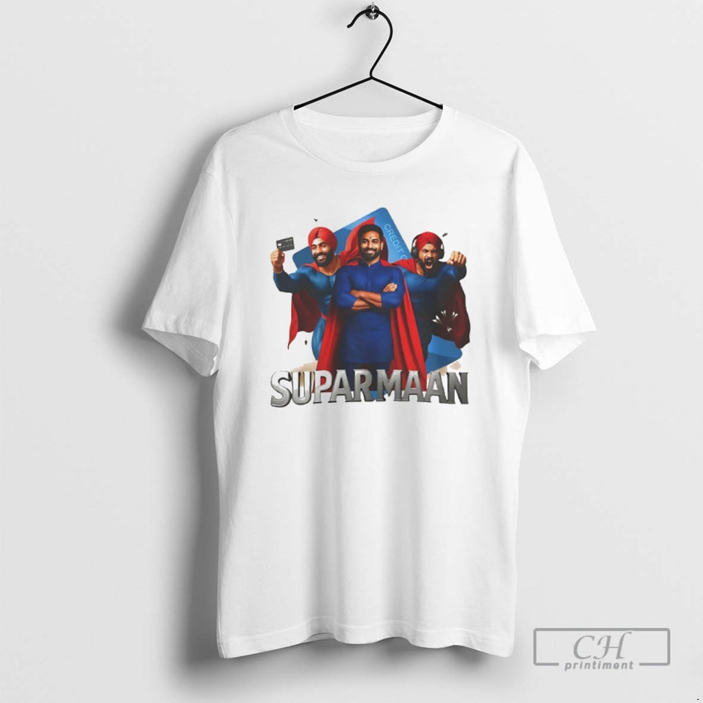 Classic Suparmaan Indian Superman Parody Credit Card Shirt Sweater