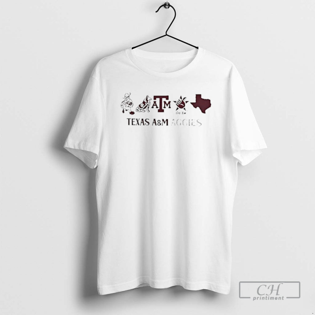 Classic Texas Am Aggies Mascot Line Up Shirt Sweater