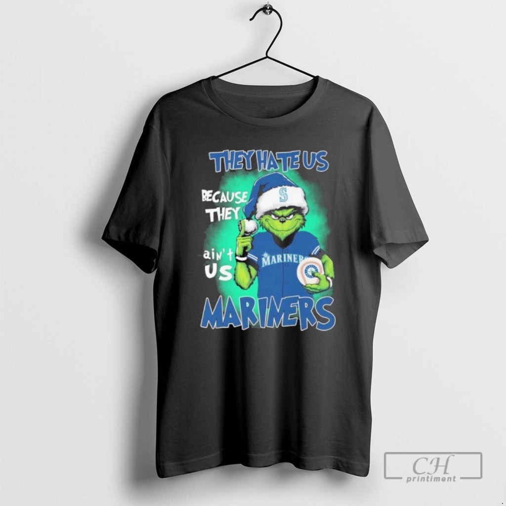 Classic They Hate Us Cause They Aint Us Seattle Mariners Grinch Christmas Shirt Sweater