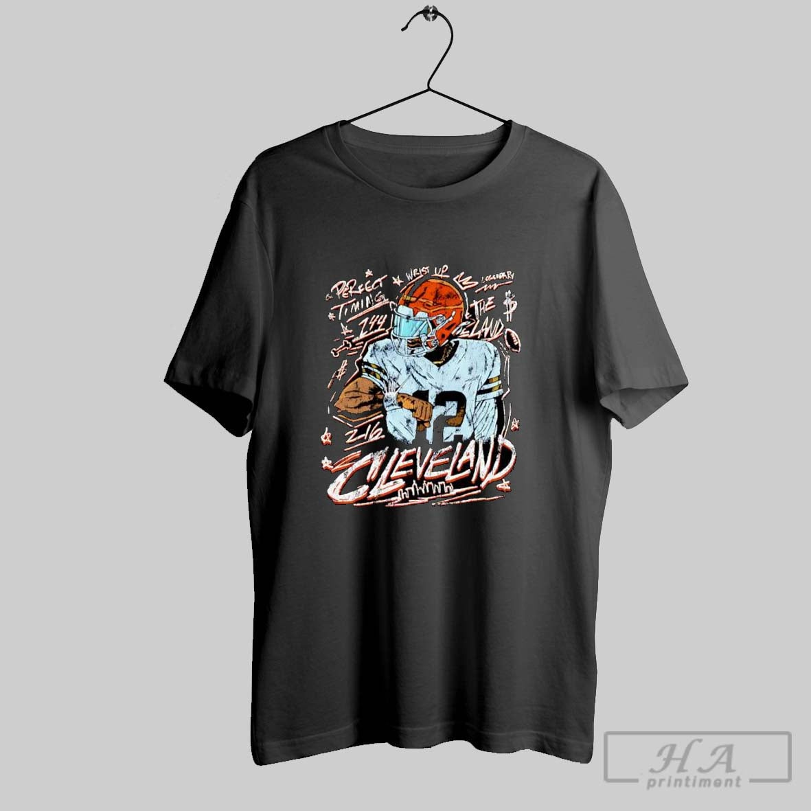 Cleveland Football Perfect Timing The Land Retro Shirt Sweater Longsleeve And V Neck