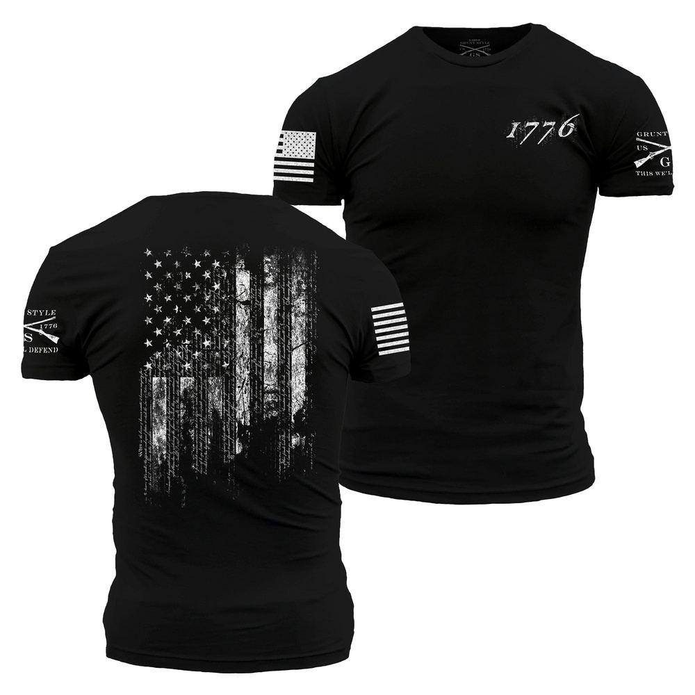 1776 Flag Black Tee Unisex T-shirt, Sweatshirt, Hoodie (1)