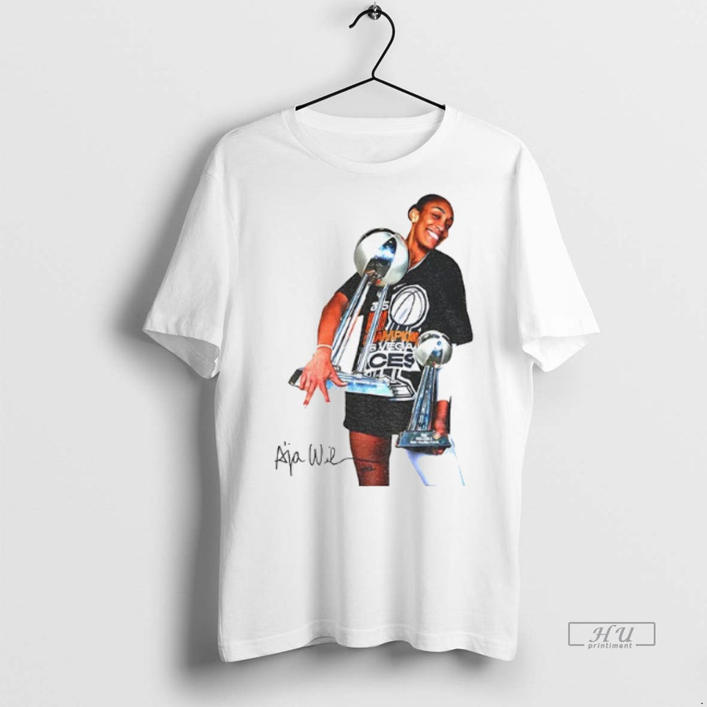 Limited Edition 2025 Aja Wilson Wnba Champion Las Vegas Aces 4x Mvp Signature