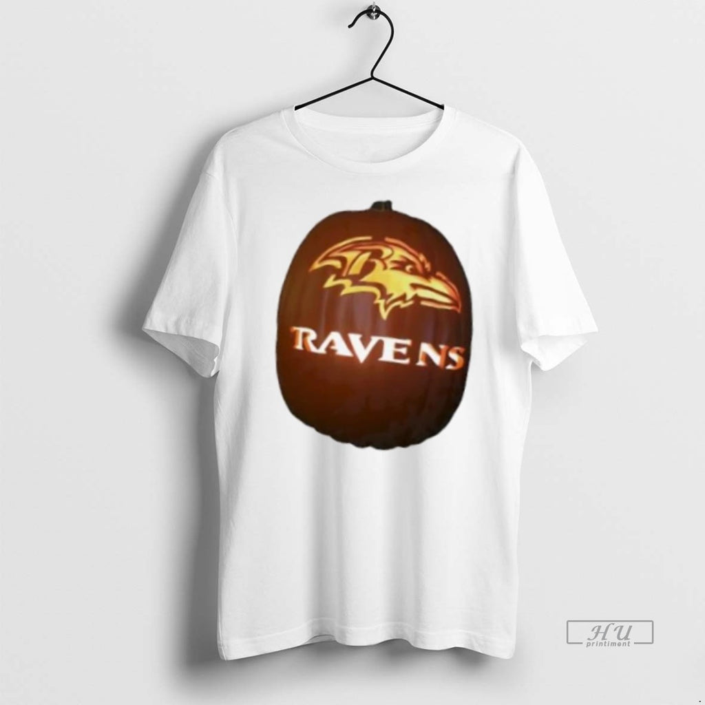 Limited Edition Baltimore Ravens Pumpkin Halloween Tee Shirt Sweater