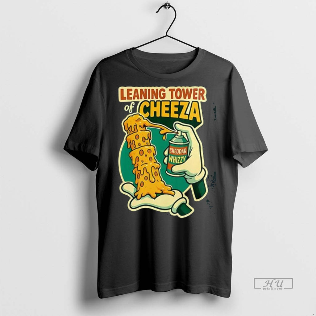 Limited Edition Cheddar Whizzy Leaning Tower Of Cheeza Tee Shirt Sweater