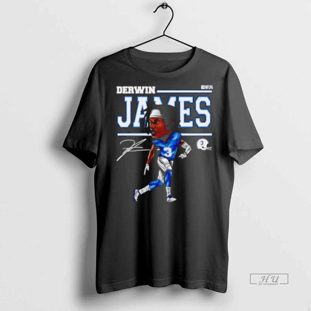 Limited Edition Derwin James Los Angeles Chargers Cartoon Signature Tee Shirt Sweater