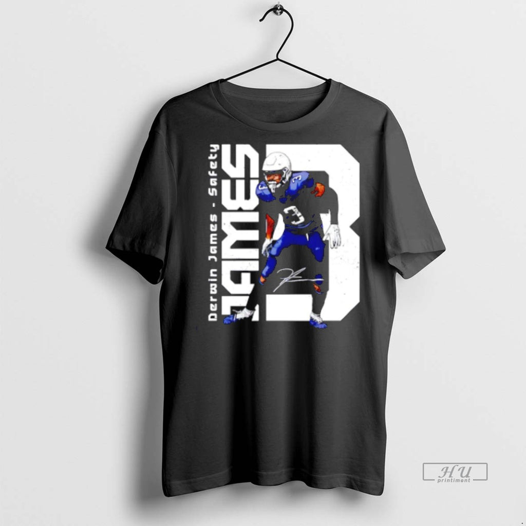 Limited Edition Derwin James Los Angeles Chargers Stretch Signature Tee Shirt Sweater