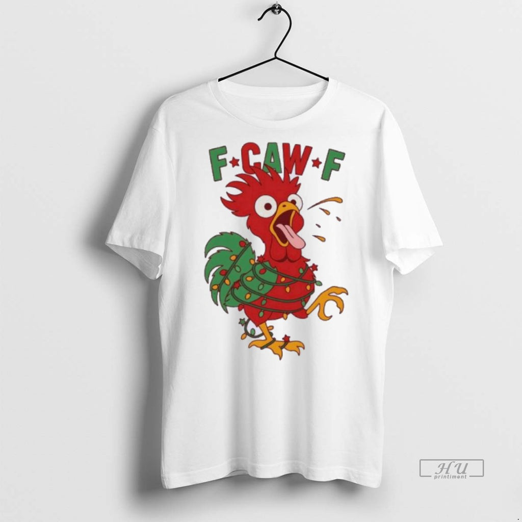 Limited Edition F Caw F Funny Christmas Santa Crow Tee Shirt Sweater
